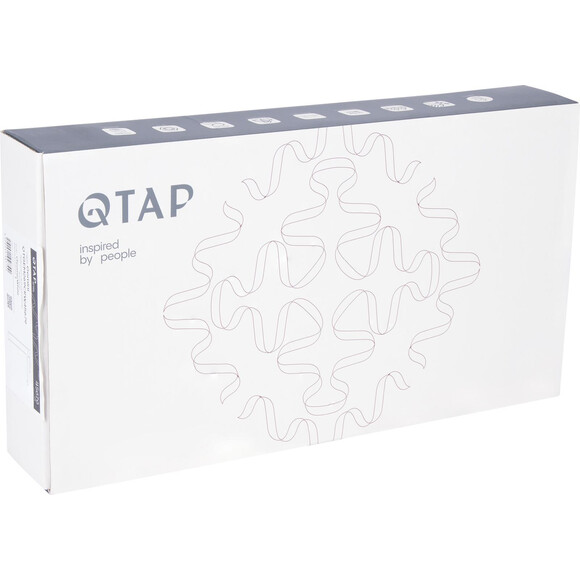 Смеситель для умывальника Qtap Gemini Chrome/White QTGEM269CRW45679 (хром/белый, высокий), Цвет производителя: хром, белый, фото 4
