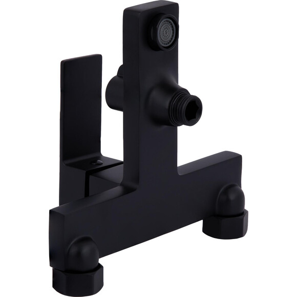 Смеситель для ванны Qtap Gemini Black Matt QTGEM259BLM45682 (черный матовый, с лейкой и шлангом), Цвет производителя: черный матовый, фото 3