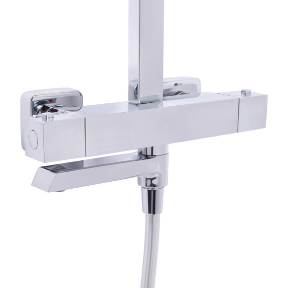 Душова система з термостатом Qtap Swan Cascada Chrome QTSWA112CRM45902 (з виливом), фото , изображение 3