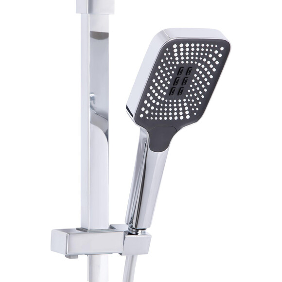 Душова система з термостатом Qtap Swan Cascada Chrome QTSWA112CRM45902 (з виливом), фото , изображение 5
