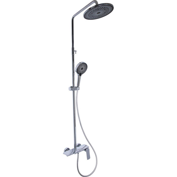 Душова система Qtap Slavonice Chrome QTSLA111CRM45904 (хром, із виливом, каскад), Колір виробника: хром, фото 