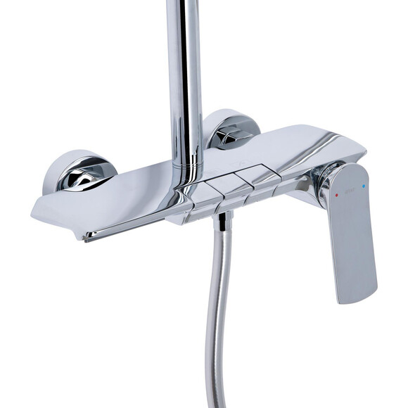 Душова система Qtap Slavonice Chrome QTSLA111CRM45904 (хром, із виливом, каскад), Колір виробника: хром, фото , изображение 2