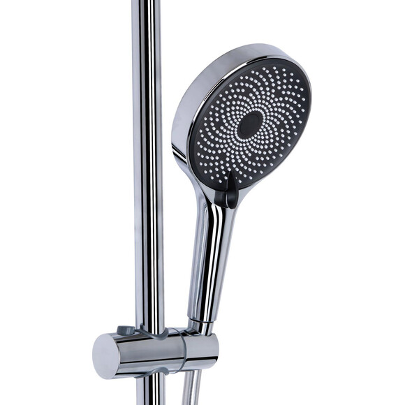Душова система Qtap Slavonice Chrome QTSLA111CRM45904 (хром, із виливом, каскад), Колір виробника: хром, фото , изображение 3