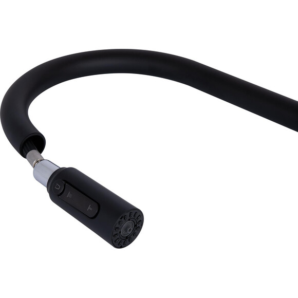 Смеситель для кухни  Qtap Rozcesti Black Matt QTROZ366BLM45940 (черный матовый, с выдвижной лейкой и подключением питьевой воды), Цвет производителя: черный матовый, фото 6