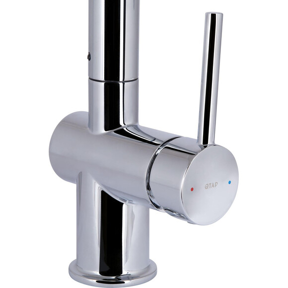 Змішувач для кухні Qtap Rozcesti Chrome QTROZ367CRM45941 (хром, з висувною лійкою та підключенням питної води), Колір виробника: хром, фото , изображение 4