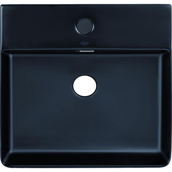 Умывальник Qtap Nando LT Black Matt QT12116146AMB (50x42 см, черный матовый), Доступные размеры: 50 x 42, Цвет производителя: черный матовый, фото 