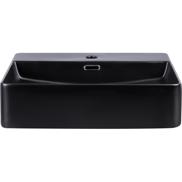 Умывальник Qtap Nando LT Black Matt QT12116146AMB (50x42 см, черный матовый), Доступные размеры: 50 x 42, Цвет производителя: черный матовый, фото 2
