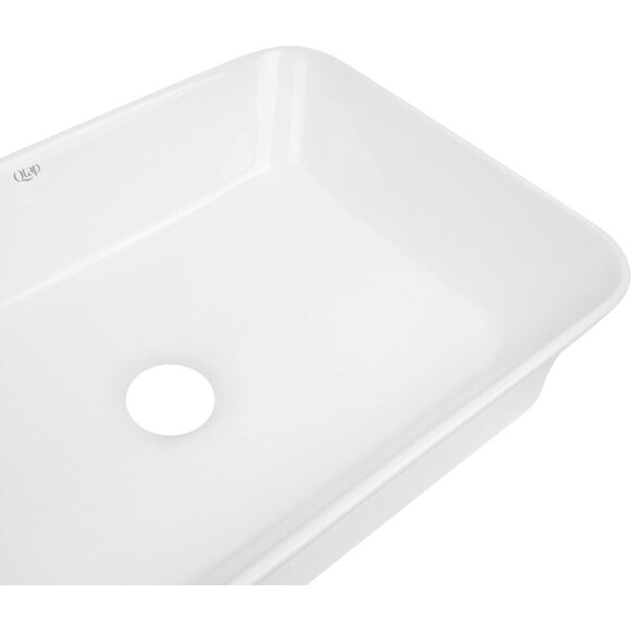 Умивальник Qtap Virgo White Glossy QT18112261WN47305 (49x35 см, білий глянсовий, чаша, з донним клапаном), фото , изображение 4
