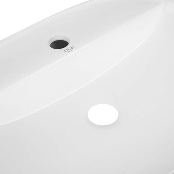 Умывальник Qtap Scorpio White Glossy QT14112203WN47315 (60x40 см, белый глянцевый, с донным клапаном), Доступные размеры: 60 x 40, Цвет производителя: белый глянец, фото 4