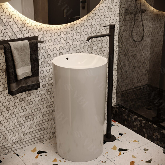 Раковина VBI Matera White VBI-019001 (46 см, напольная), Доступные размеры: 46 x 46, Цвет производителя: белый глянец, фото 2