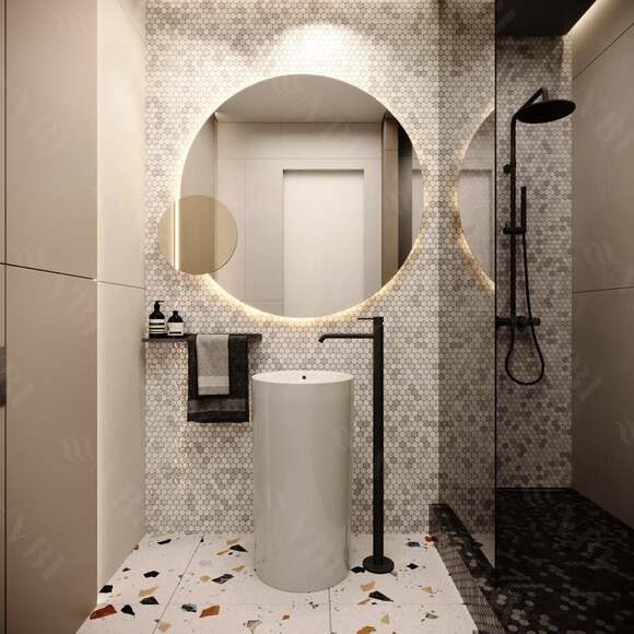 Раковина VBI Matera White VBI-019001 (46 см, напольная), Доступные размеры: 46 x 46, Цвет производителя: белый глянец, фото 3