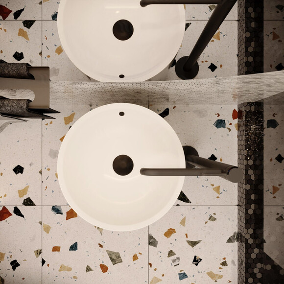 Раковина VBI Matera White VBI-019001 (46 см, напольная), Доступные размеры: 46 x 46, Цвет производителя: белый глянец, фото 4