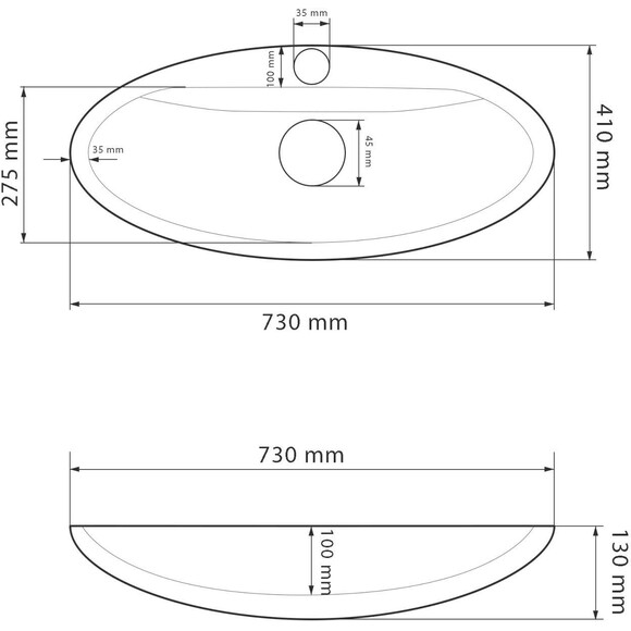 Умивальник VBI Cesena White VBI-015501 (73x42 см), фото , изображение 5