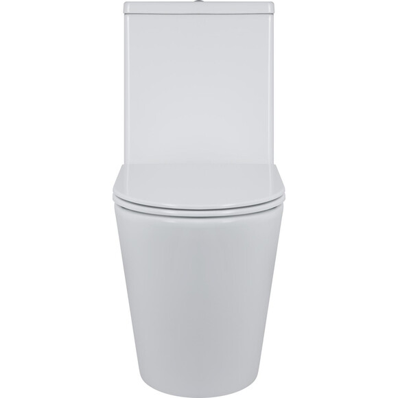 Безобідковий унітаз-компакт Qtap Swan Ultra Quiet Rimless QT16222182TW (з сидінням), фото , изображение 3