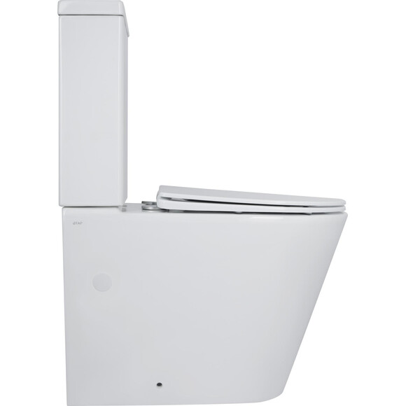 Безобідковий унітаз-компакт Qtap Swan Ultra Quiet Rimless QT16222182TW (з сидінням), фото , изображение 4