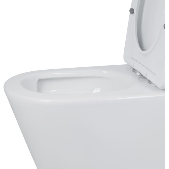 Безобідковий унітаз-компакт Qtap Swan Ultra Quiet Rimless QT16222182TW (з сидінням), фото , изображение 5