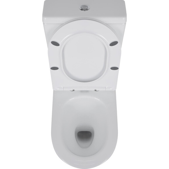 Безобідковий унітаз-компакт Qtap Swan Ultra Quiet Rimless QT16222182TW (з сидінням), фото , изображение 7