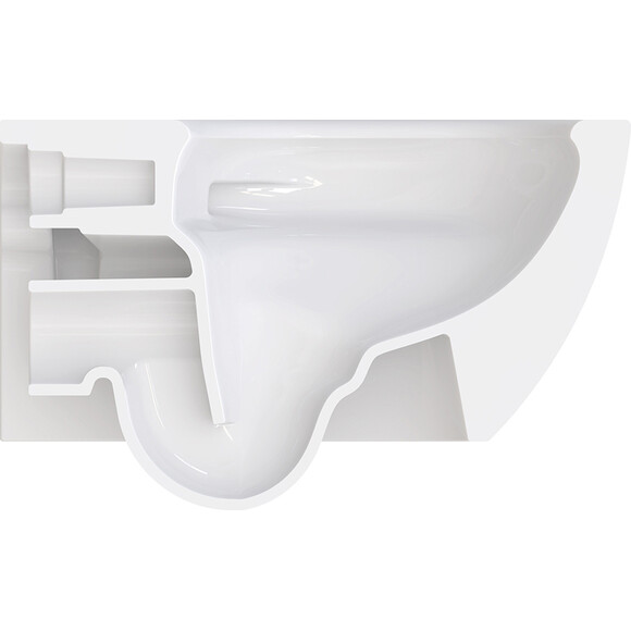 Безобідковий підлоговий унітаз Catalano Sfera 55 NewFlush 0514550001+5SCSTP000+9056080000 (воронкоподібний, з сидінням), фото , изображение 3