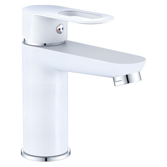 Змішувач для умивальника Lidz Latwa 001 Chrome/White LDLAT001WHI45423 (хром/білий), Колір виробника: хром, білий, фото 