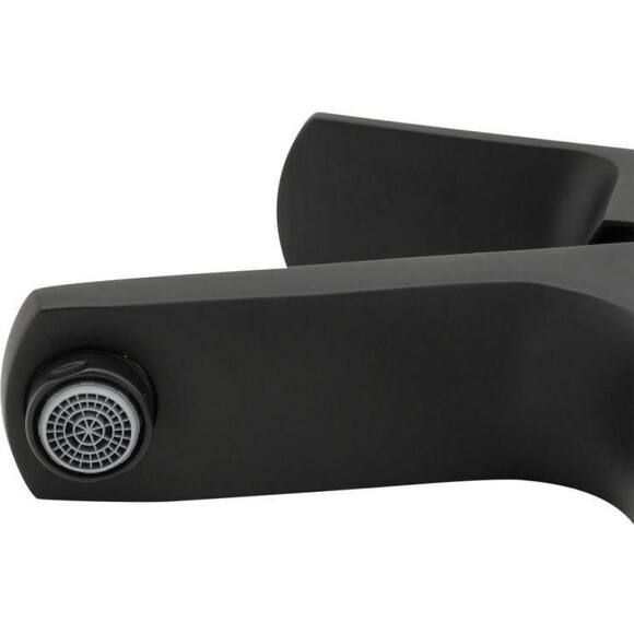 Комплект змішувачів 2 в 1 для ванної кімнати Qtap Lipno Black Matt QTLIPNO1023101CB45463 (QTLIPNO1023101CB + QTLIPNO4023101CB, чорний матовий), фото , изображение 4