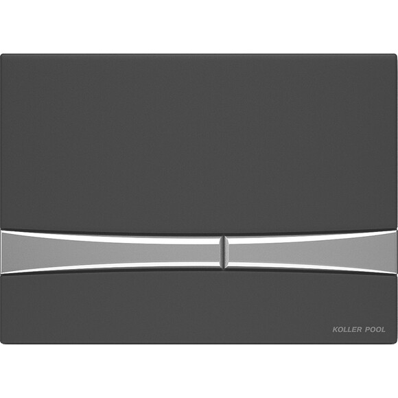 Панель смыва Koller Pool Integro Cosmo Black/Chrome KP-229-004 (черный матовый/хром), Цвет производителя: черный матовый, хром, фото 