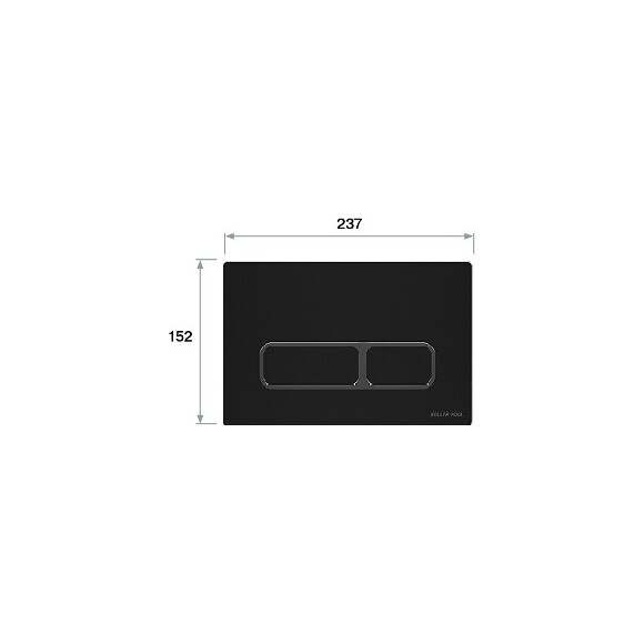 Панель смыва Koller Pool Edge Black/Ghrome KP-ED-002 (черный матовый/хром), Цвет производителя: черный матовый, хром, фото 6