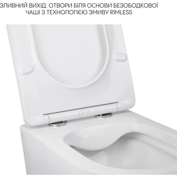 Комплект Qtap Jay QT07335176W47433 (унітаз підвісний Qtap Jay Rimless QT07335176W + біде підвісне Qtap Jay QT07555376W), фото , изображение 12