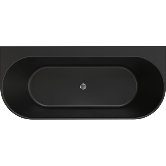 Мраморная ванна Miraggio Bali Miramarble Matt Full RAL 8814314 (170x75 см, черная матовая, пристенная), Цвет производителя: черный матовый, Технология производства: Miramarble Full RAL, фото 2