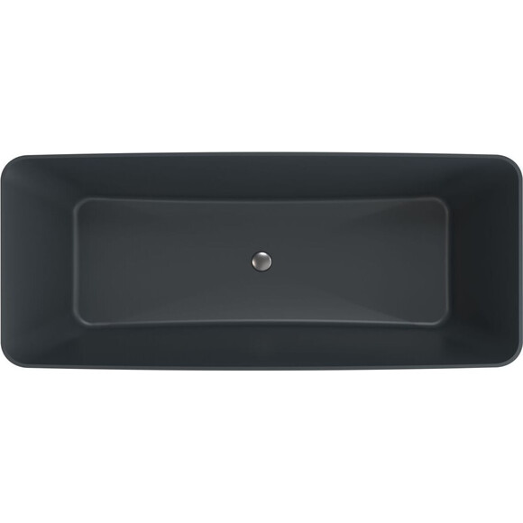 Мармурова ванна Miraggio Bonita Miramarble Matt Full RAL 8814320 (180x75 см, сіра матова, окремостояча), Колір виробника: темно-сірий матовий, Технологія виробництва: full ral, фото , изображение 3