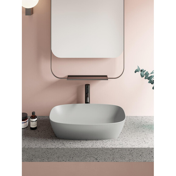Раковина Catalano Alvea 60 0622600023 (160APGRLXCS, 60x40 см, сіра матова, чаша), Доступні розміри: 60 x 40, Колір виробника: сірий матовий, фото , изображение 2