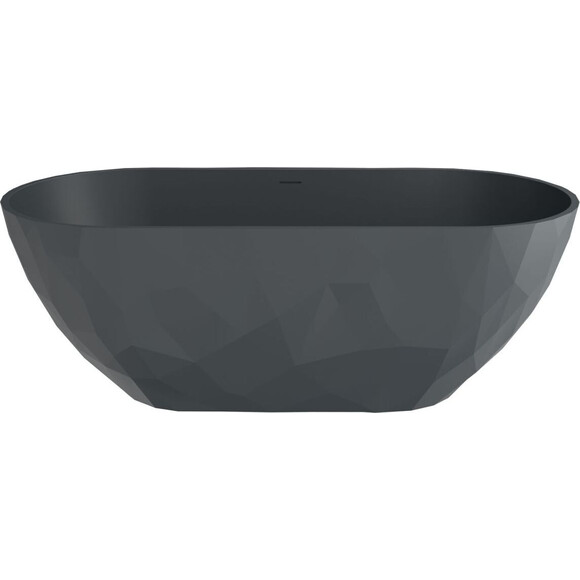 Мраморная ванна Miraggio Sapfire Miramarble Matt Full RAL 8814360 (165x76 см, серая матовая, отдельностоящая), Цвет производителя: темно-серый матовый, Технология производства: Miramarble Full RAL, фото 2