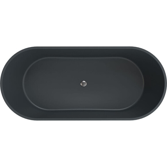 Мраморная ванна Miraggio Siena Miramarble Matt Full RAL 8814364 (180x80 см, серая матовая, отдельностоящая), Цвет производителя: темно-серый матовый, Технология производства: Miramarble Full RAL, фото 3