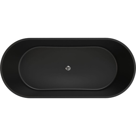 Мраморная ванна Miraggio Siena Miramarble Matt Full RAL 8814362 (180x80 см, черная матовая, отдельностоящая), Цвет производителя: черный матовый, Технология производства: Miramarble Full RAL, фото 3