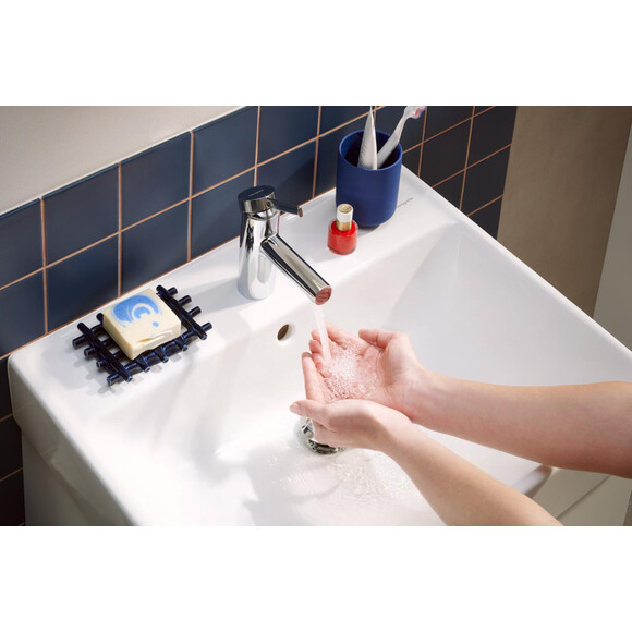 Змішувач для умивальника Hansgrohe Zesis S Chrome 74715000 (з донним клапаном), фото , изображение 2