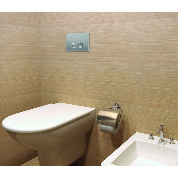 Клавіша змиву Oli Plain 070828 (сатин), Колір виробника: сатин (хром матовий), фото , изображение 2