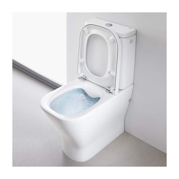 Безобідковий унітаз-компакт Roca Gap A34273700H+A341730000 (без сидіння), фото , изображение 3