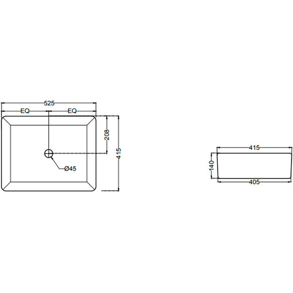 Раковина накладная Jaquar Jds JDS-WHT-25907N, фото 2