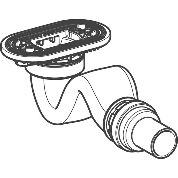 Сифон для душового піддону Geberit Sestra 550.018.00.1 (чорний матовий, вихід 40 мм), фото , изображение 2