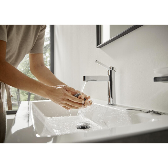 Смеситель для умывальника Hansgrohe Finoris Chrome 76023000 (хром, с донным клапаном), Цвет производителя: хром, фото 3