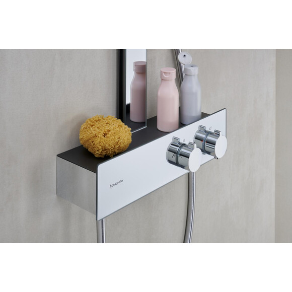 Душова система з термостатом Hansgrohe Rainfinity Showerpipe 360 1jet Chrome 26853000 (хром, з поличкою), Колір виробника: хром, фото , изображение 6