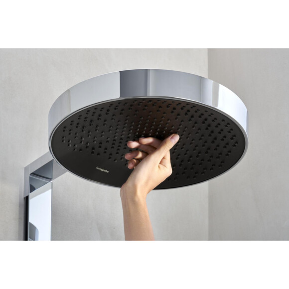 Душова система з термостатом Hansgrohe Rainfinity Showerpipe 360 1jet Chrome 26853000 (хром, з поличкою), Колір виробника: хром, фото , изображение 9