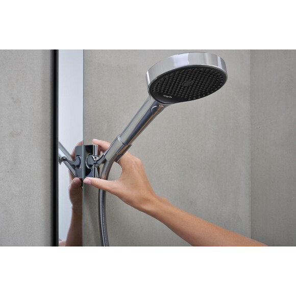 Душова система з термостатом Hansgrohe Rainfinity Showerpipe 360 1jet Chrome 26853000 (хром, з поличкою), Колір виробника: хром, фото , изображение 10