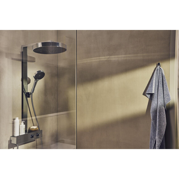 Душова система з термостатом Hansgrohe Rainfinity Showerpipe 360 1jet Chrome 26853000 (хром, з поличкою), Колір виробника: хром, фото , изображение 2