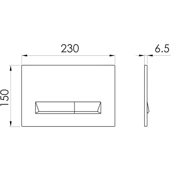 Клавіша змиву Imprese Pan i8245W, Колір виробника: білий матовий, хром, фото , изображение 5