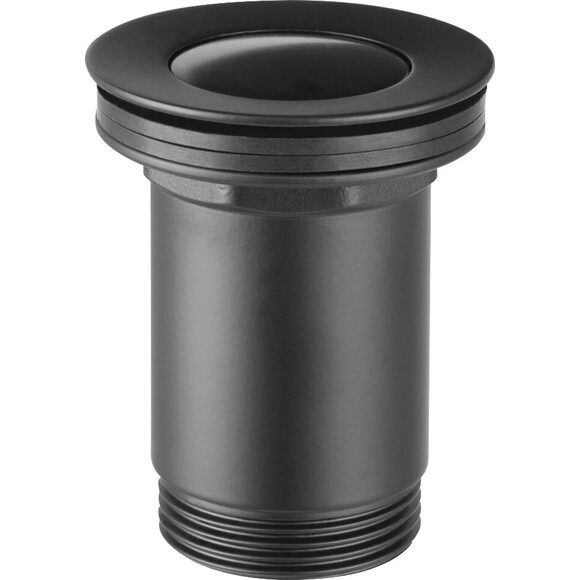 Донний клапан Ferro Black Matt S283-BL-B (чорний матовий, з переливом), фото 