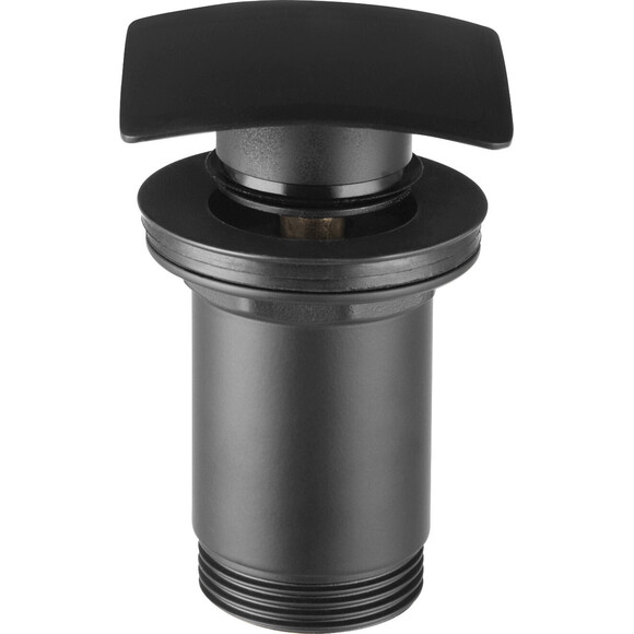 Донный клапан Ferro Quadro Black Matt S284-BL-B (черный матовый, c переливом), фото 