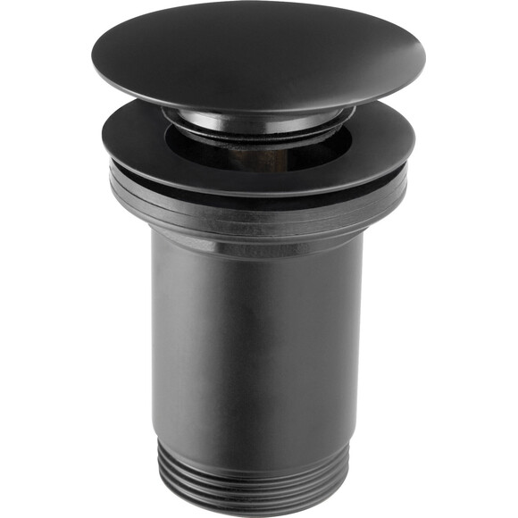 Донний клапан Ferro Rotondo Black Matt S285B-BL-B (чорний матовий, без переливу), Колір виробника: чорний матовий, фото 