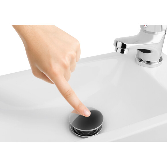 Донний клапан Ferro Chrome S287PP-B (з переливом), фото , изображение 3