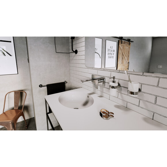 Дозатор для жидкого мыла Ferro Grace Chrome AC34 (настенный), фото 4
