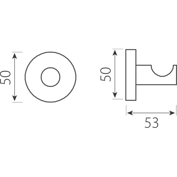 Гачок для ванної Ferro Grace Chrome AC05 (одинарний), фото , изображение 5